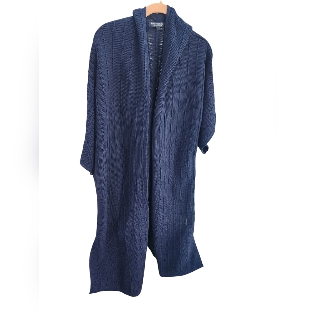 Banana Republic Navy Blue Jasmine Organic Cotton Duster Cardigan Longline XL